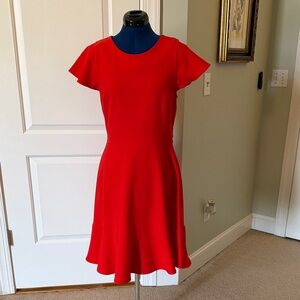 Elegant Red Women's Dress cutout back